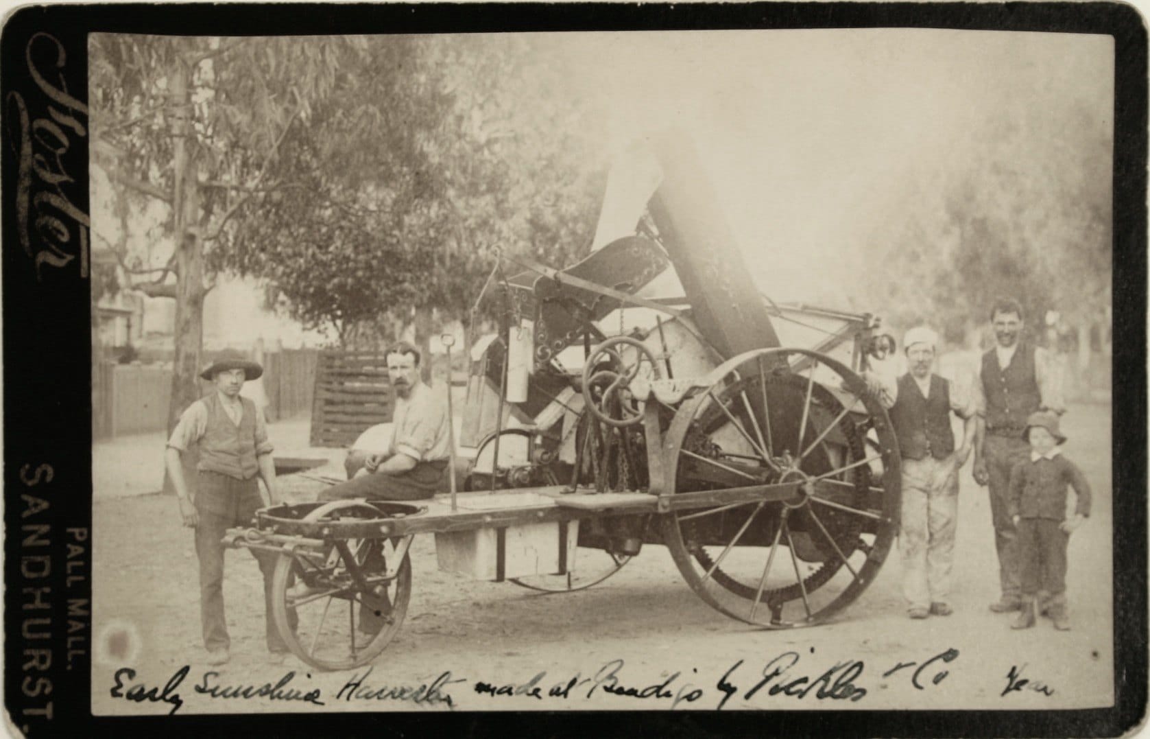 Early Sunshine Header Harvester, circa 1890