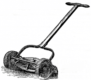 An early cylinder (reel) mower from 1888