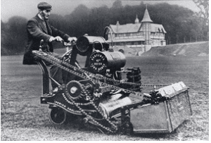 Ransomes was the first company to power a ride-on mower using a gas engine