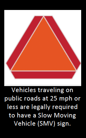 Slow Moving Vehicle Sign